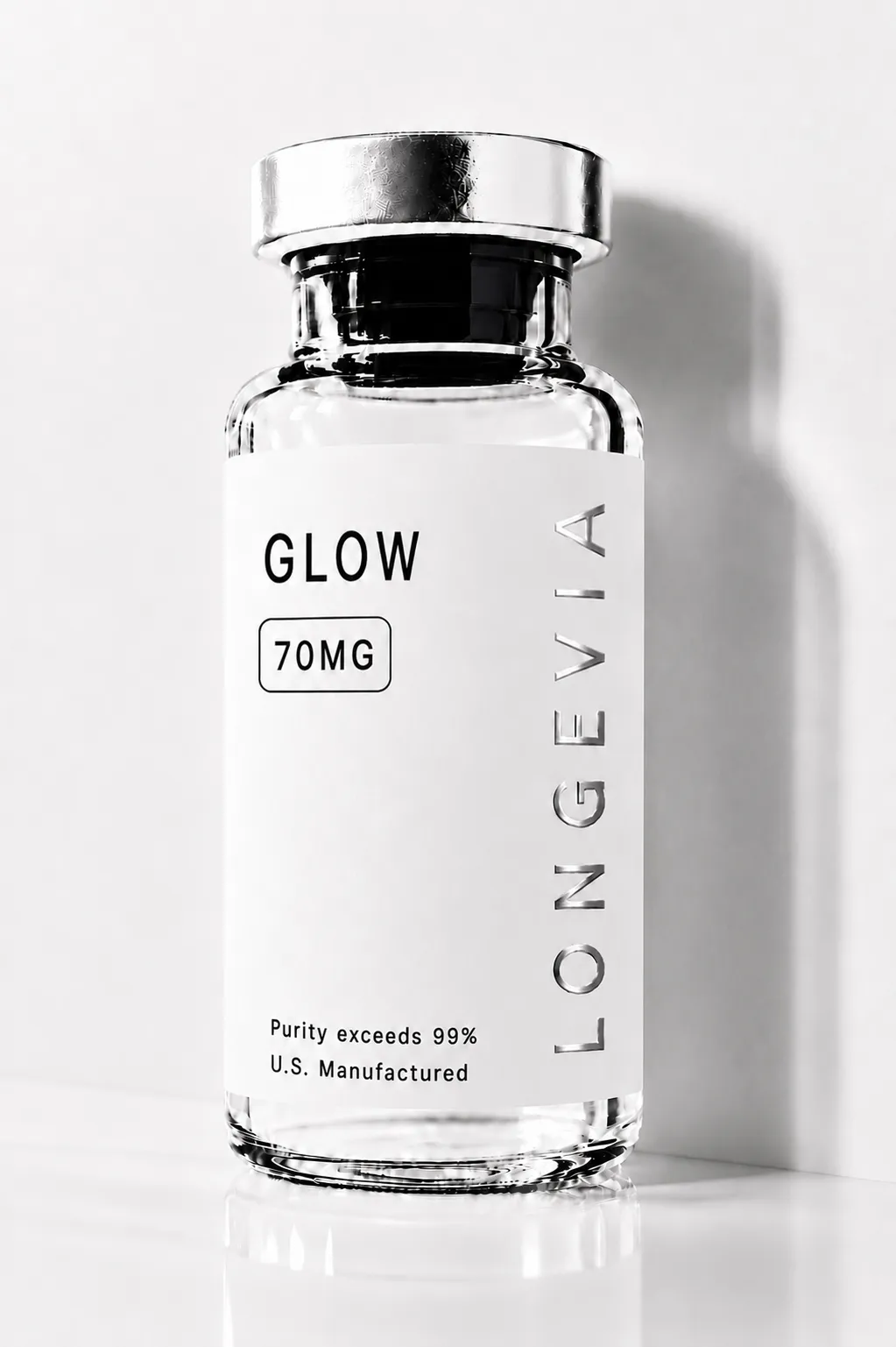 Glow Blend research peptide vial